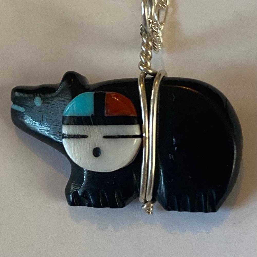 🚀HP🚀 Zuni Sun Face Native American Fetish Bear
